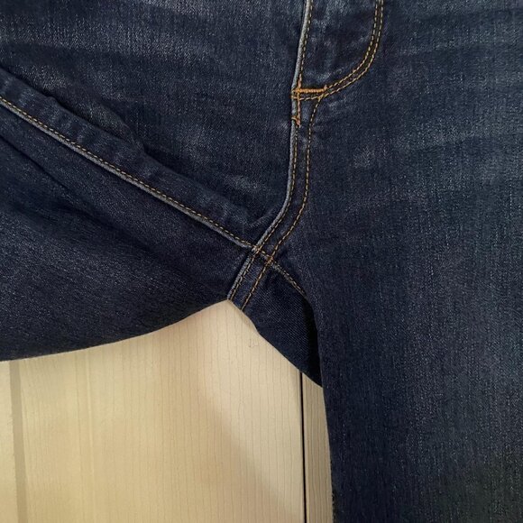 Free People Women's Dark Wash Mid Rise Whiskered Skinny Leg Ankle Jeans Size 27 - Picture 6 of 7